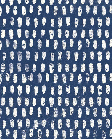 Mark Making Tile Pattern V Dark Blue Crop Black Ornate Wood Framed Art Print with Double Matting by Hershey, Moira