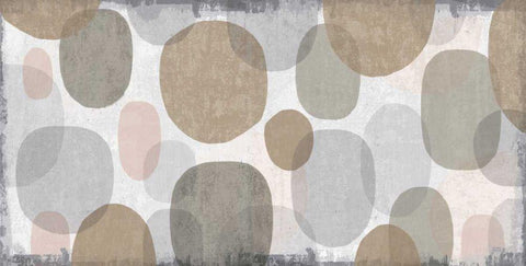 Pastel Drips White Modern Wood Framed Art Print with Double Matting by Mullan, Michael