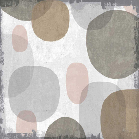 Pastel Drips I White Modern Wood Framed Art Print with Double Matting by Mullan, Michael