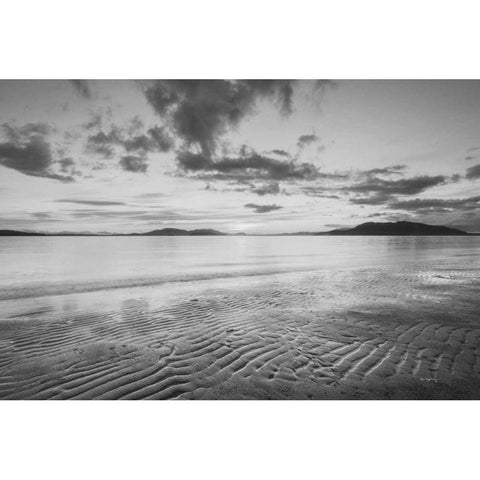 Samish Bay Sunset II BW Black Modern Wood Framed Art Print by Audit, Lisa