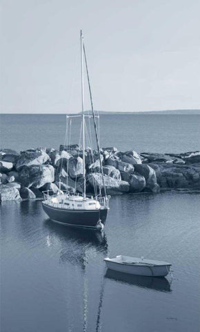 By the Sea II no Border White Modern Wood Framed Art Print with Double Matting by Audit, Lisa