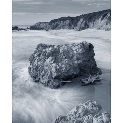 California Coast Crop Black Modern Wood Framed Art Print with Double Matting by Audit, Lisa
