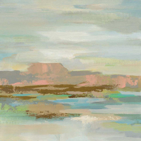 Spring Desert II v2 Black Modern Wood Framed Art Print with Double Matting by Vassileva, Silvia