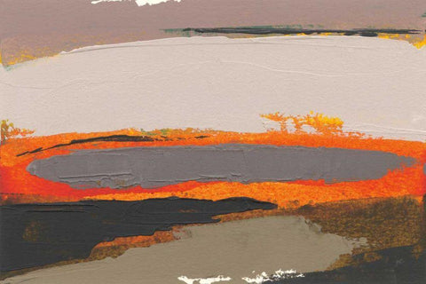 Ceide Study I White Modern Wood Framed Art Print with Double Matting by Dowling, Grainne