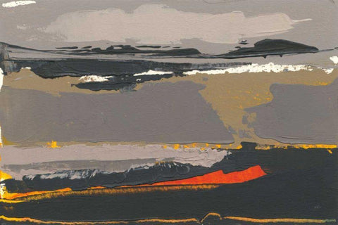 Ceide Study II White Modern Wood Framed Art Print with Double Matting by Dowling, Grainne