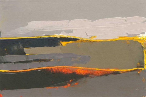 Ceide Study IV White Modern Wood Framed Art Print with Double Matting by Dowling, Grainne