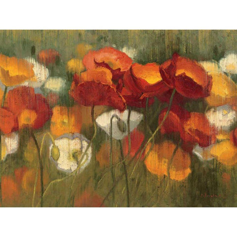 The Power of Red II Black Modern Wood Framed Art Print with Double Matting by Novak, Shirley