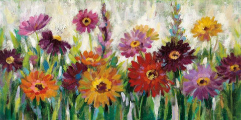 Jewel Daisy Gerbera Black Ornate Wood Framed Art Print with Double Matting by Vassileva, Silvia