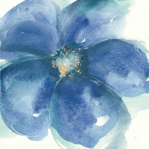 Indigo Mint IV Black Ornate Wood Framed Art Print with Double Matting by Paschke, Chris