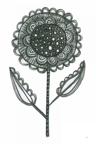Bloom Town I Black Ornate Wood Framed Art Print with Double Matting by Averinos, Melissa