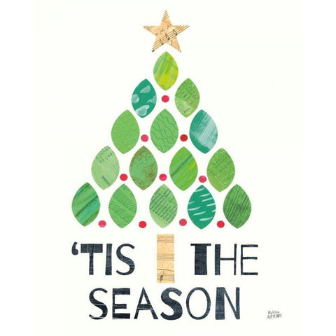 Mod Christmas II White Modern Wood Framed Art Print by Averinos, Melissa