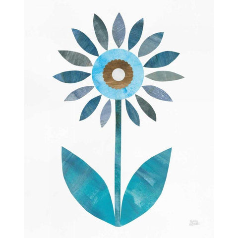 Retro Blooms III White Modern Wood Framed Art Print by Averinos, Melissa