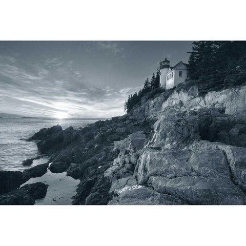 Bass Harbor Head Sunset no Border Black Modern Wood Framed Art Print by Audit, Lisa