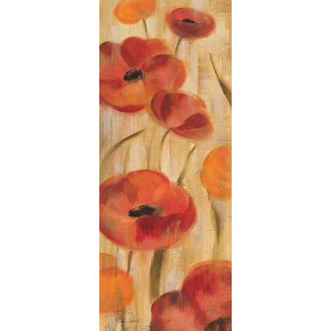 May Floral Panel I Black Modern Wood Framed Art Print by Vassileva, Silvia