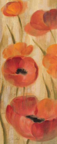 May Floral Panel II White Modern Wood Framed Art Print with Double Matting by Vassileva, Silvia