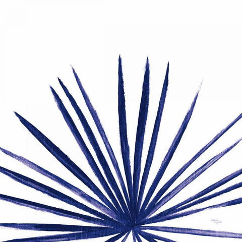 Statement Palms III Indigo Black Modern Wood Framed Art Print by Wellington Studio