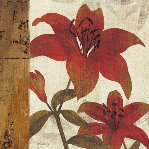 Floral Harmony II Gold Ornate Wood Framed Art Print with Double Matting by Mullan, Michael