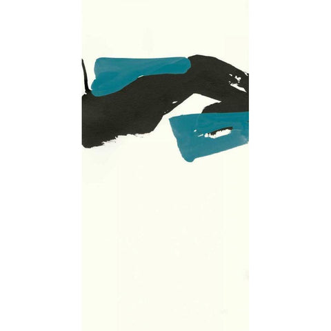 Minimal Panel I Teal White Modern Wood Framed Art Print by Paschke, Chris