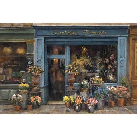 Lartisan Fleuriste Black Modern Wood Framed Art Print with Double Matting by Hageman, Marilyn