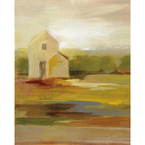 Hillside Barn I Gold Ornate Wood Framed Art Print with Double Matting by Vassileva, Silvia