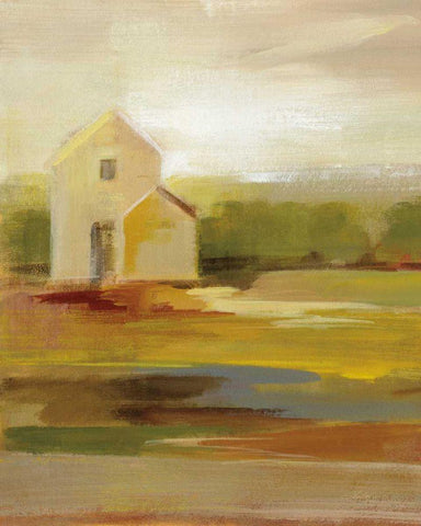 Hillside Barn I Black Ornate Wood Framed Art Print with Double Matting by Vassileva, Silvia