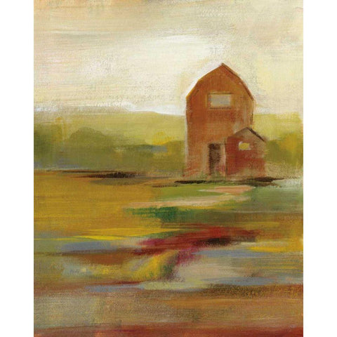 Hillside Barn II Gold Ornate Wood Framed Art Print with Double Matting by Vassileva, Silvia