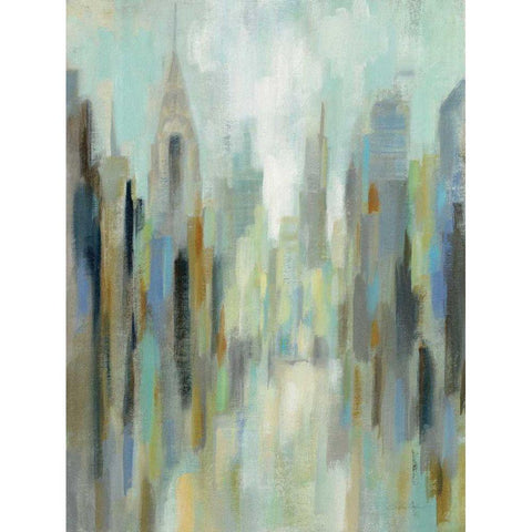 New York Morning I Black Modern Wood Framed Art Print by Vassileva, Silvia