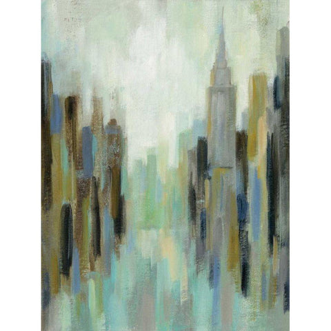 New York Morning II Black Modern Wood Framed Art Print with Double Matting by Vassileva, Silvia