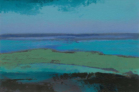 Low Tide Killala White Modern Wood Framed Art Print with Double Matting by Dowling, Grainne