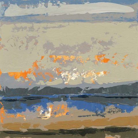 Evening Killala Bay Black Modern Wood Framed Art Print with Double Matting by Dowling, Grainne