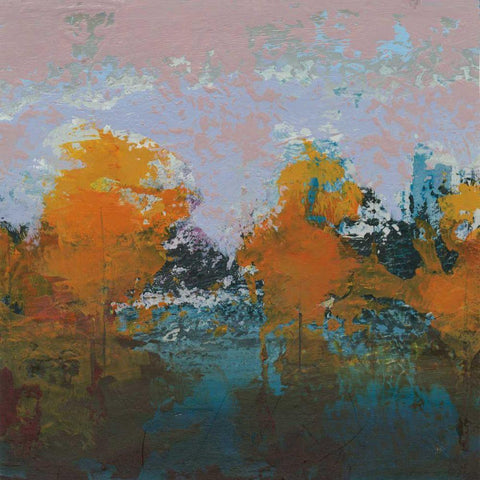 Blackrath Black Modern Wood Framed Art Print with Double Matting by Dowling, Grainne