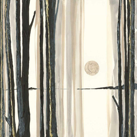 Through the Trees IV Black Modern Wood Framed Art Print with Double Matting by Paschke, Chris