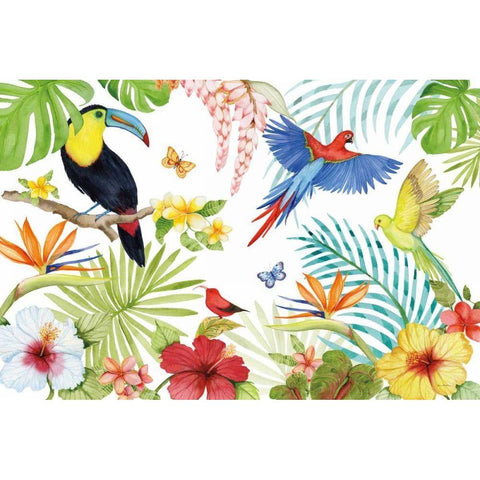 Treasures of the Tropics III Black Modern Wood Framed Art Print with Double Matting by McKenna, Kathleen Parr