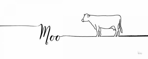 Underlined Farm III White Modern Wood Framed Art Print with Double Matting by Charron, Veronique