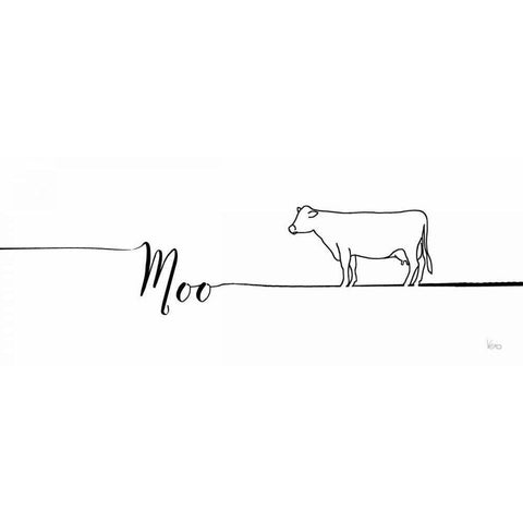 Underlined Farm III White Modern Wood Framed Art Print by Charron, Veronique