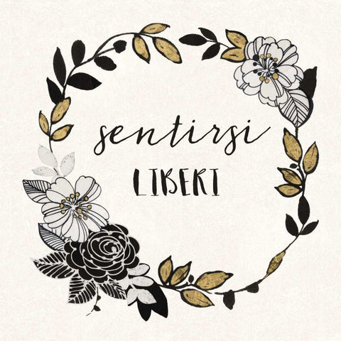 Dream Garden Inspiration II Italian White Modern Wood Framed Art Print by Wild Apple Portfolio