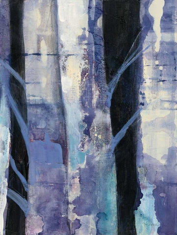 Deep Woods I White Modern Wood Framed Art Print with Double Matting by Hristova, Albena