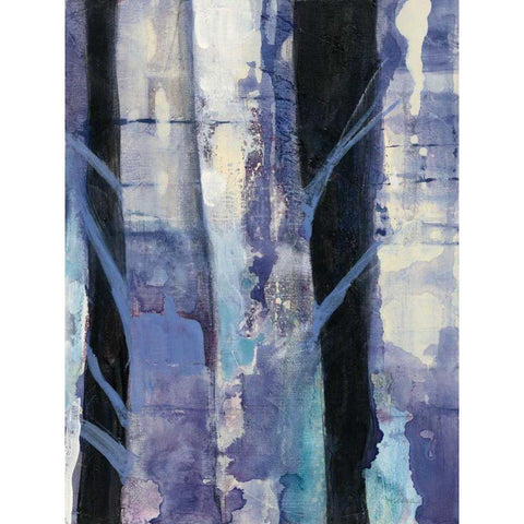 Deep Woods I White Modern Wood Framed Art Print by Hristova, Albena