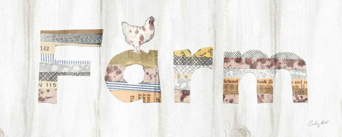 Farm Family IV White Modern Wood Framed Art Print with Double Matting by Prahl, Courtney