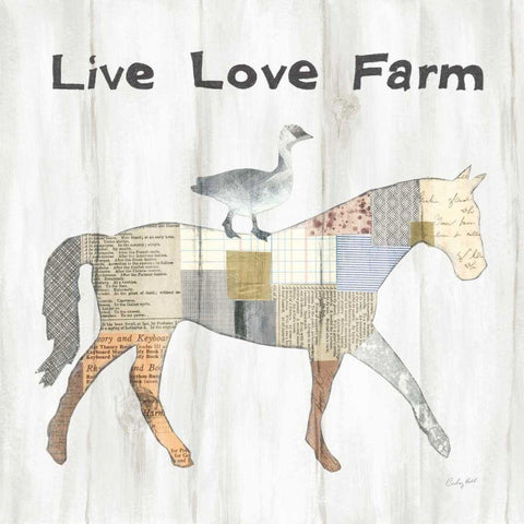 Farm Family V Black Modern Wood Framed Art Print with Double Matting by Prahl, Courtney