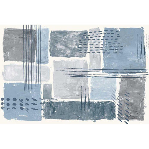 Between the Lines I White Modern Wood Framed Art Print by Adams, Sarah