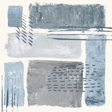 Between the Lines II Black Modern Wood Framed Art Print with Double Matting by Adams, Sarah