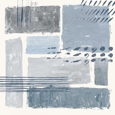 Between the Lines III White Modern Wood Framed Art Print by Adams, Sarah