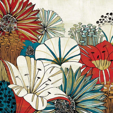 Contemporary Garden I Black Modern Wood Framed Art Print with Double Matting by Mullan, Michael