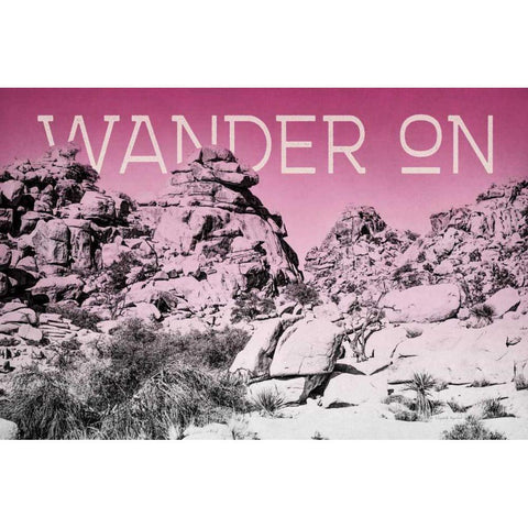 Ombre Adventure IV Wander On Gold Ornate Wood Framed Art Print with Double Matting by Urquhart, Elizabeth