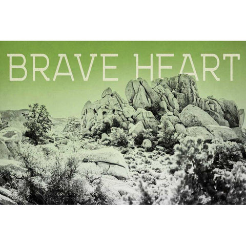 Ombre Adventure V Brave Heart White Modern Wood Framed Art Print by Urquhart, Elizabeth
