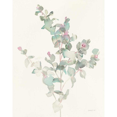 Eucalyptus II Black Modern Wood Framed Art Print by Nai, Danhui