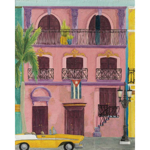 Havana II White Modern Wood Framed Art Print by DeNeige, Elyse