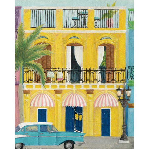 Havana V Black Modern Wood Framed Art Print with Double Matting by DeNeige, Elyse
