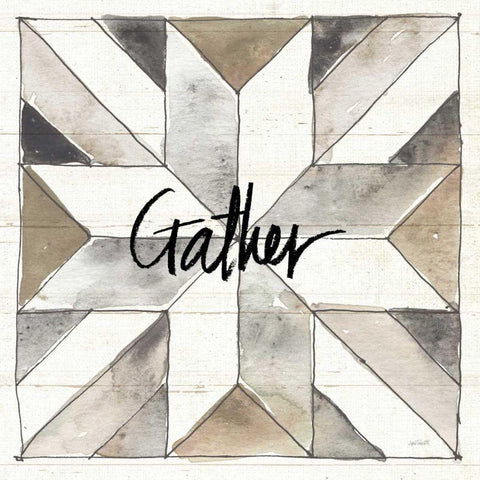 Farm Memories XIV Gather Black Modern Wood Framed Art Print with Double Matting by Tavoletti, Anne